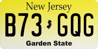 NJ license plate B73GQG