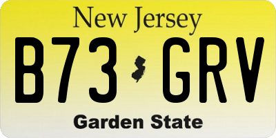 NJ license plate B73GRV