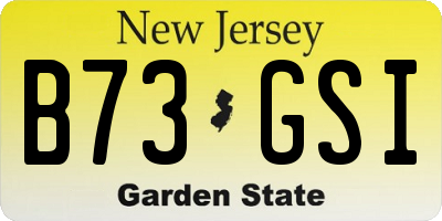 NJ license plate B73GSI