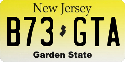 NJ license plate B73GTA