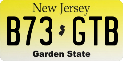 NJ license plate B73GTB