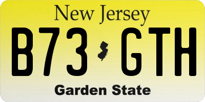 NJ license plate B73GTH