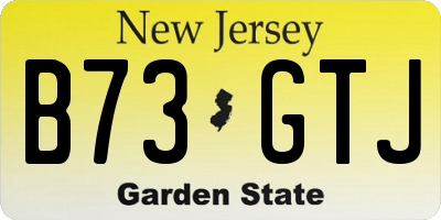 NJ license plate B73GTJ