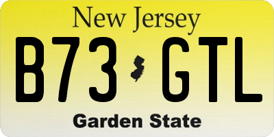 NJ license plate B73GTL