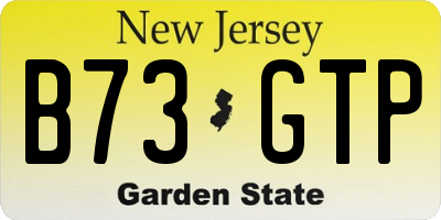 NJ license plate B73GTP