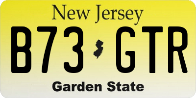 NJ license plate B73GTR