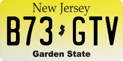 NJ license plate B73GTV