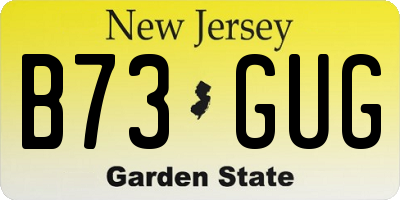 NJ license plate B73GUG