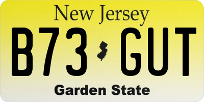 NJ license plate B73GUT