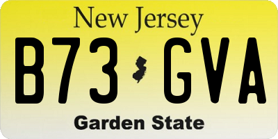 NJ license plate B73GVA