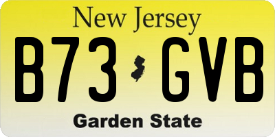 NJ license plate B73GVB