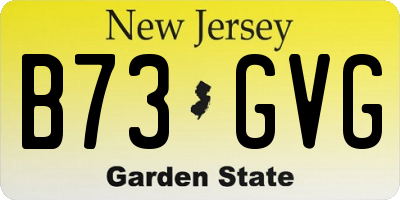 NJ license plate B73GVG