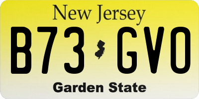 NJ license plate B73GVO