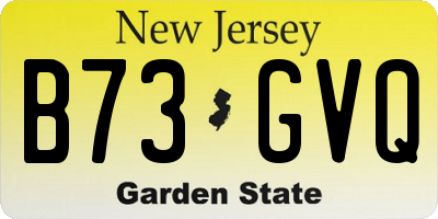 NJ license plate B73GVQ