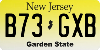NJ license plate B73GXB