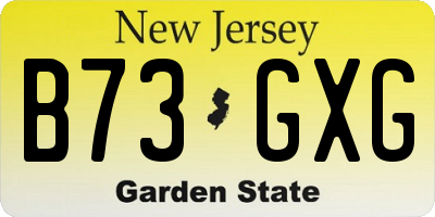 NJ license plate B73GXG