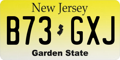 NJ license plate B73GXJ