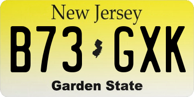 NJ license plate B73GXK