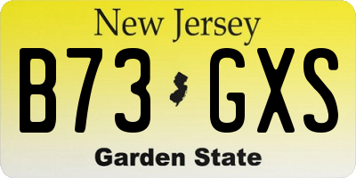 NJ license plate B73GXS