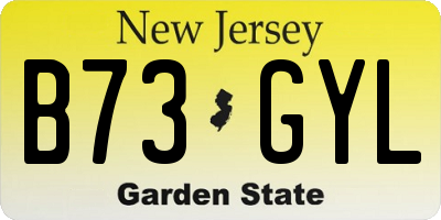 NJ license plate B73GYL