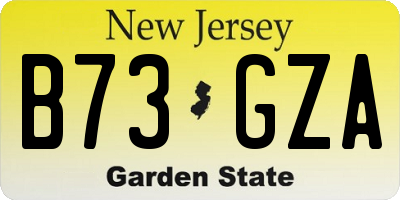 NJ license plate B73GZA