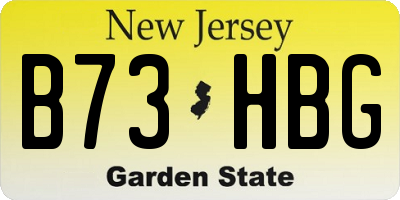 NJ license plate B73HBG