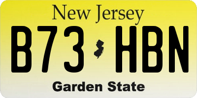NJ license plate B73HBN