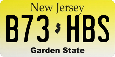 NJ license plate B73HBS
