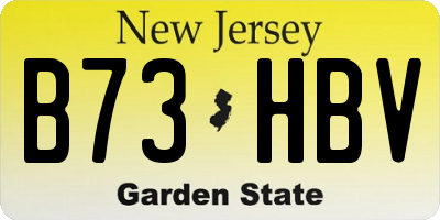 NJ license plate B73HBV
