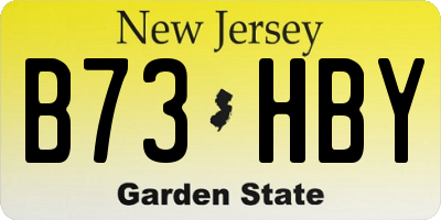 NJ license plate B73HBY