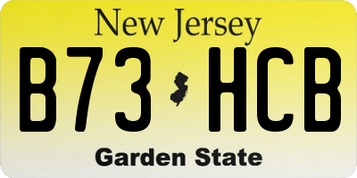 NJ license plate B73HCB