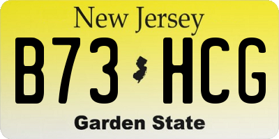 NJ license plate B73HCG