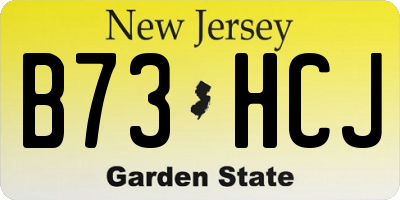 NJ license plate B73HCJ