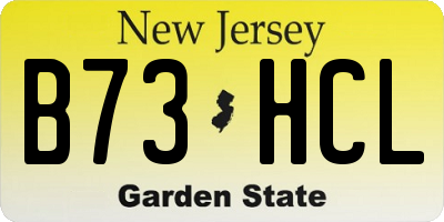 NJ license plate B73HCL