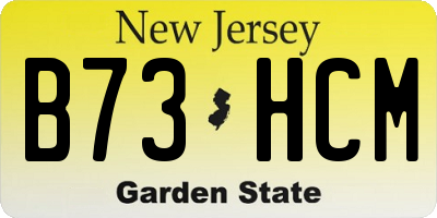 NJ license plate B73HCM