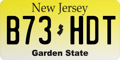 NJ license plate B73HDT