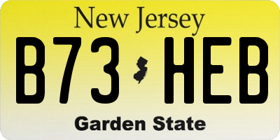 NJ license plate B73HEB