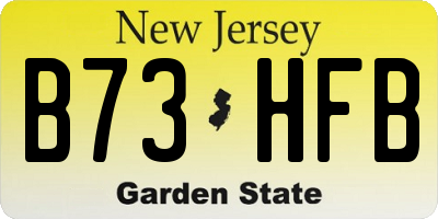 NJ license plate B73HFB