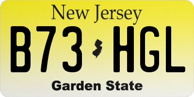 NJ license plate B73HGL