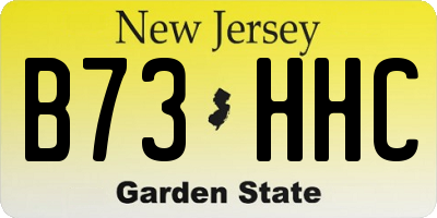NJ license plate B73HHC