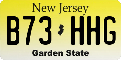 NJ license plate B73HHG