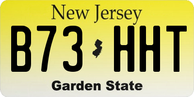 NJ license plate B73HHT