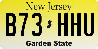 NJ license plate B73HHU