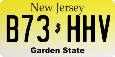 NJ license plate B73HHV