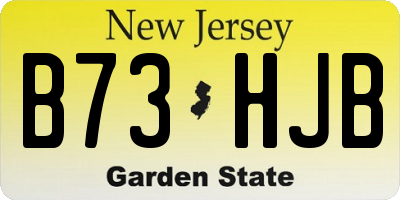 NJ license plate B73HJB