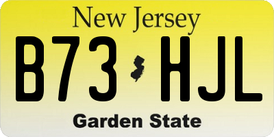 NJ license plate B73HJL