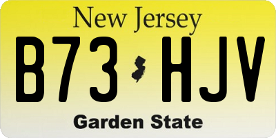 NJ license plate B73HJV