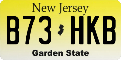 NJ license plate B73HKB