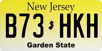 NJ license plate B73HKH