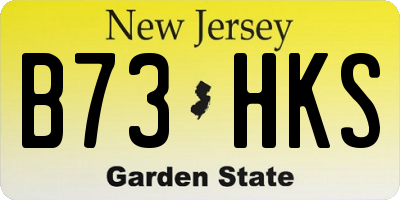NJ license plate B73HKS